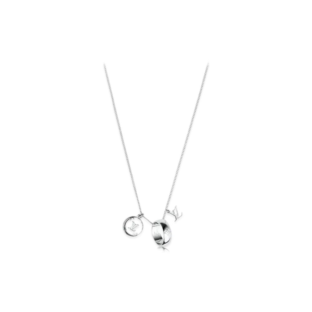 Louis Vuitton Monogram Charms Necklace "Silver"