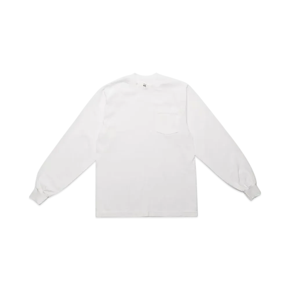 Los Angeles Apparel 6.5 OZ L/S Garment Dye Pocket T-Shirt "White"
