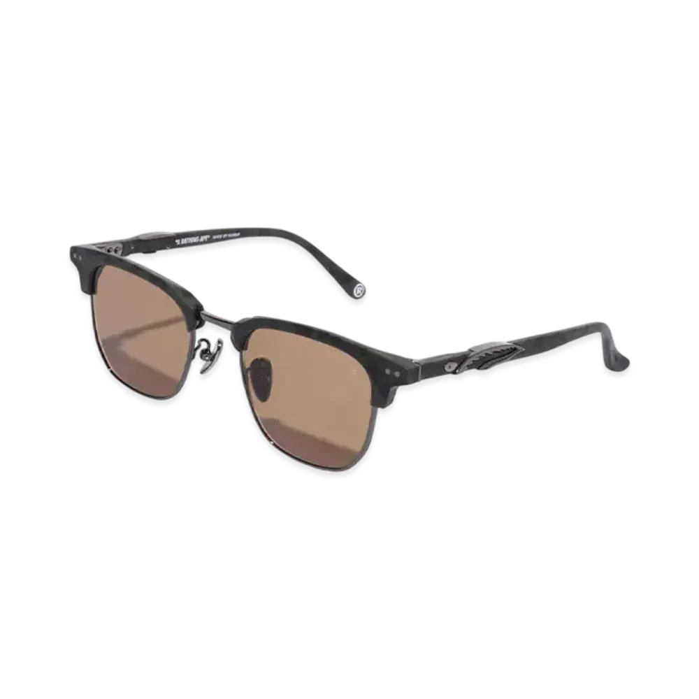 A BATHING APE Shark Sunglasses #5 "Green/Brown"