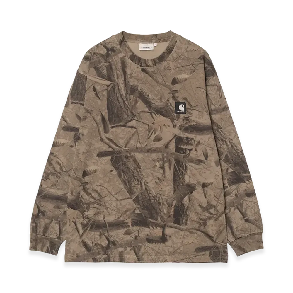 Carhartt WIP L/S Feather Tree T-Shirt "Camo Feather Tree/Khaki/Shungite/Garment Dyed"