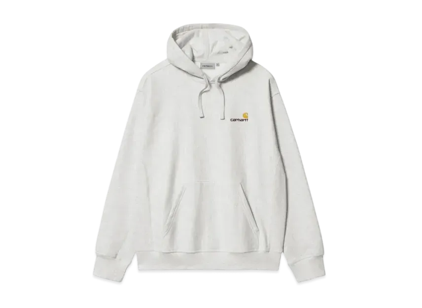 Carhartt WIP Hooded American Script Sweat "Ash Heather"