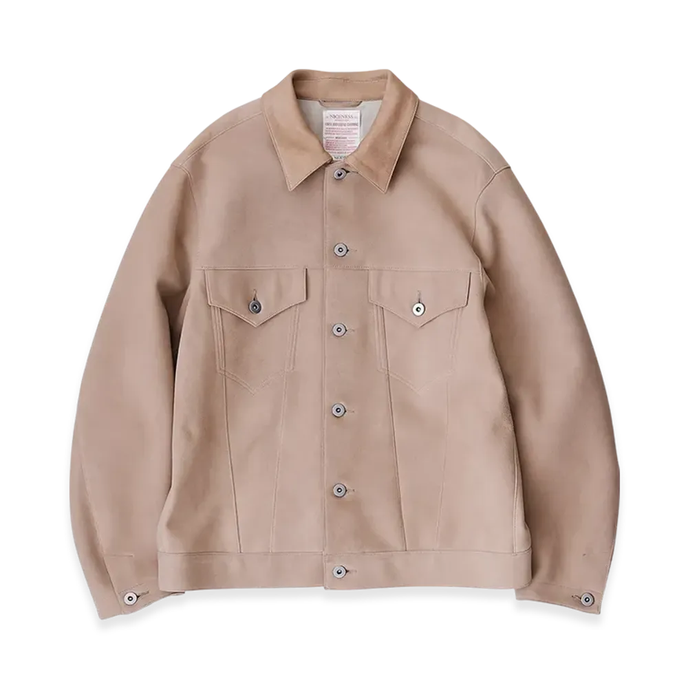 NICENESS Maclean Trucker Jacket - Lamb Leather "Beige"