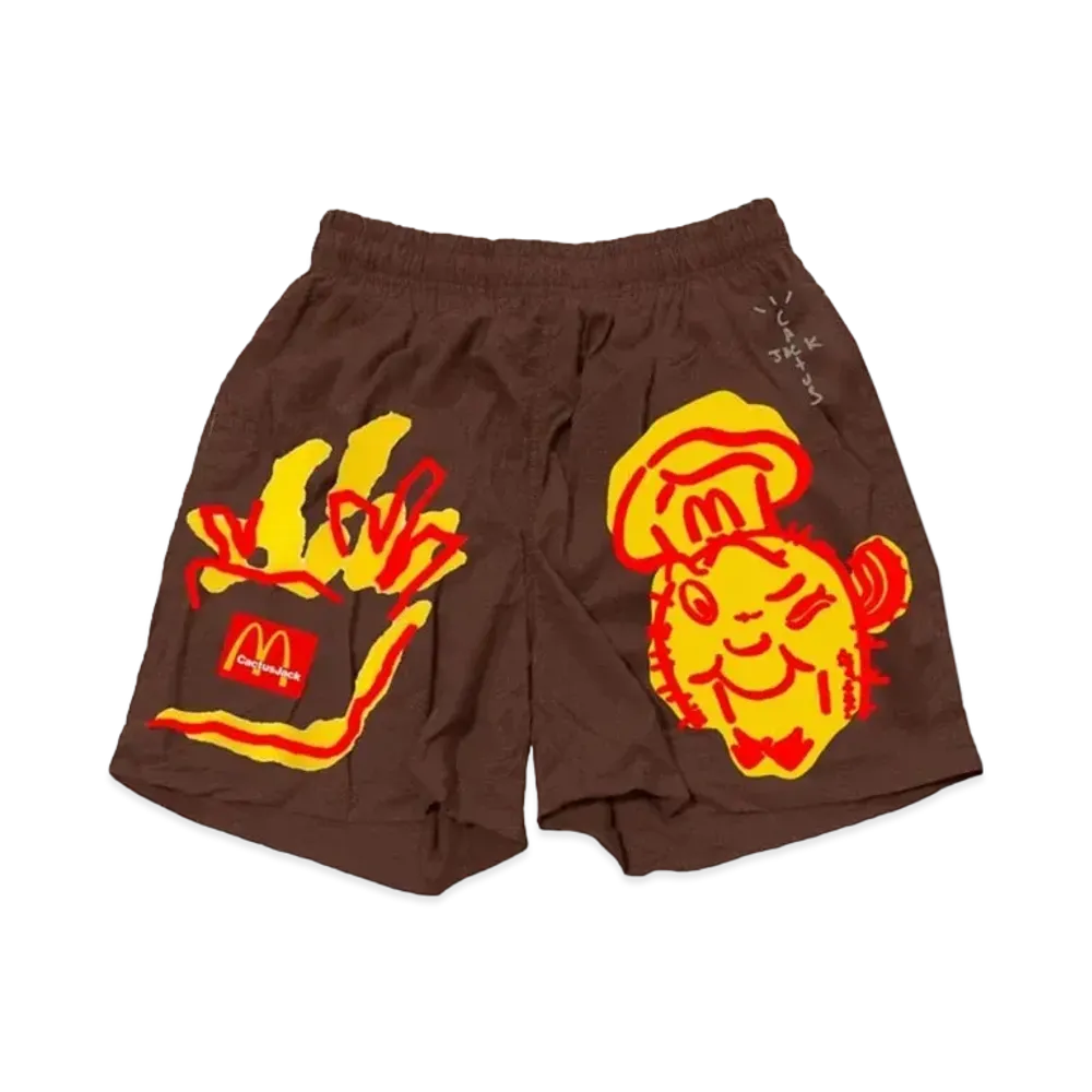 Travis Scott Cactus Jack x McDonald's Illustration II Shorts "Brown"
