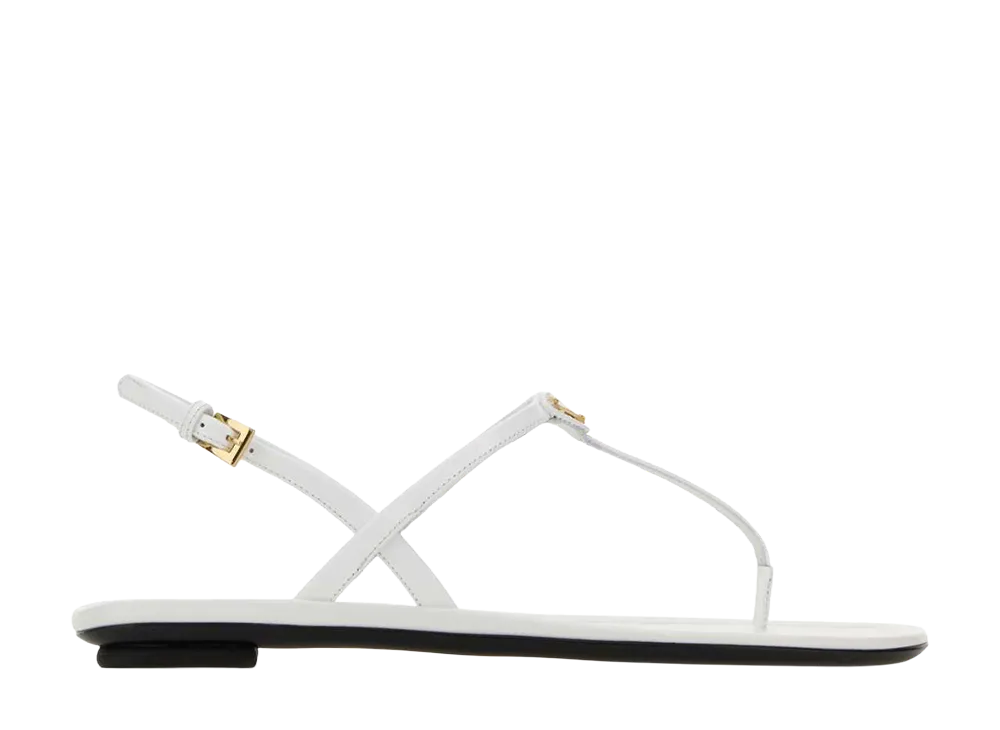 PRADA Women's Leather Thong Sandals "White"
