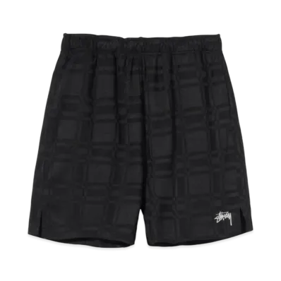 Stussy Plaid Soccer Shorts "Black"