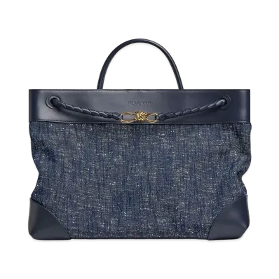 Bottega Veneta Large Andiamo "Navy/White/Space"