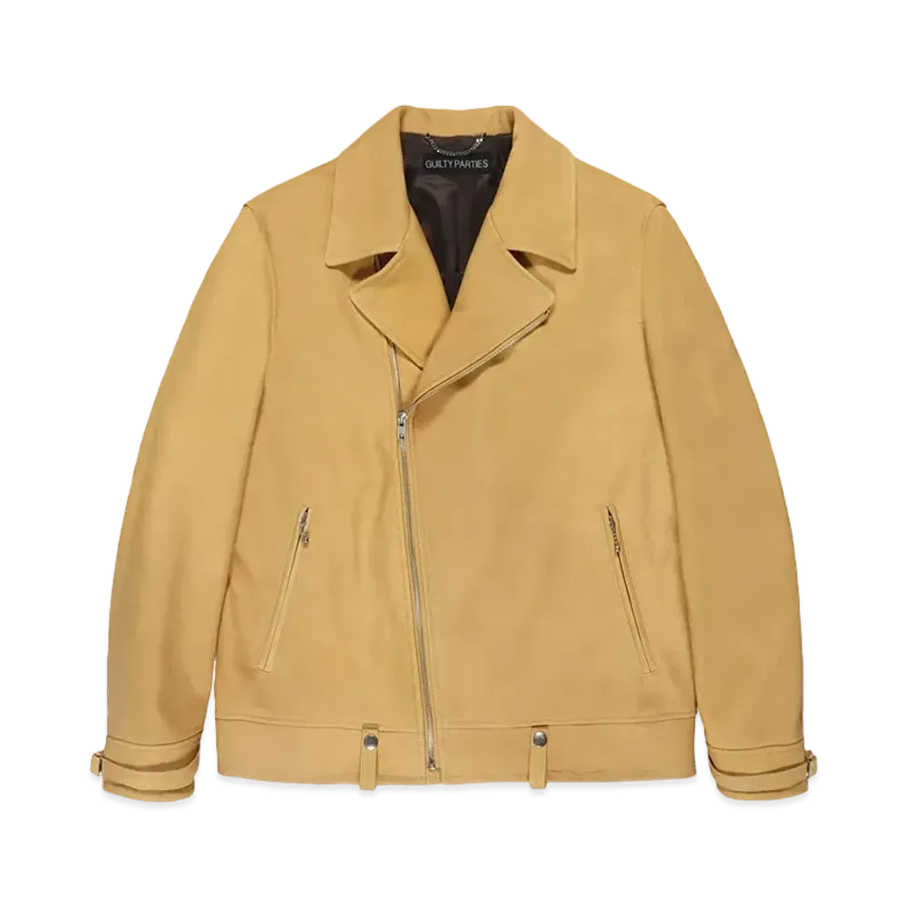 WACKO MARIA Nubuck Leather Double Riders Jacket "Camel"