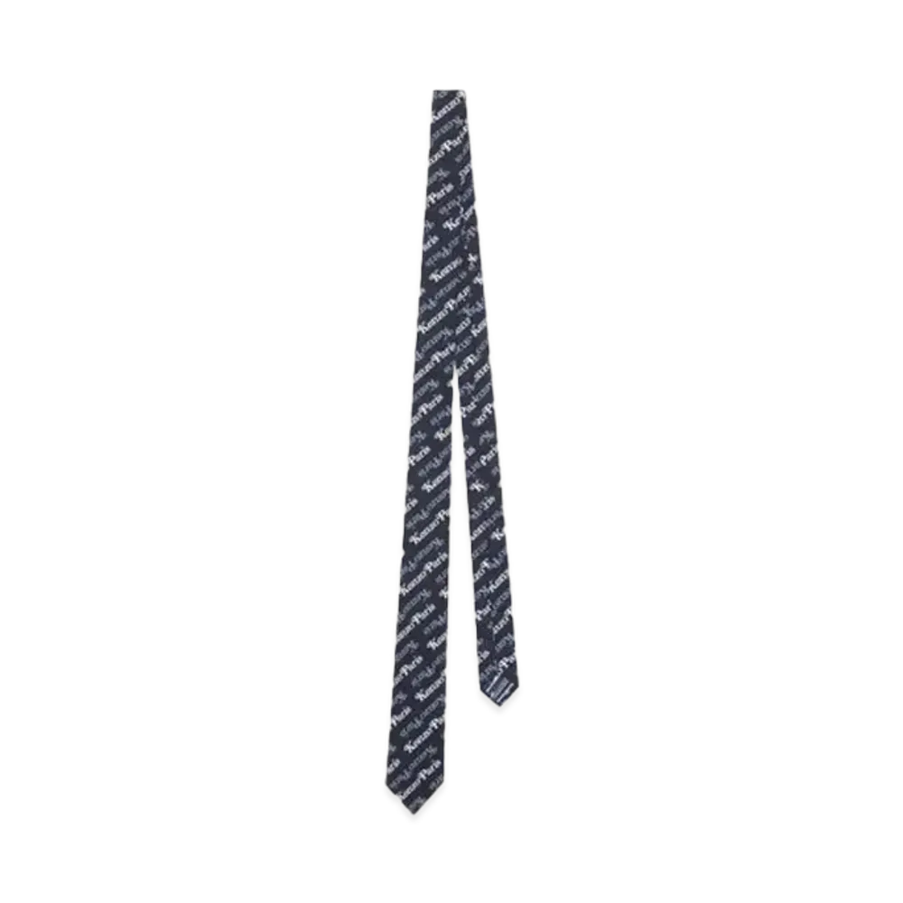 KENZO 'KENZOGRAM' Cotton Tie "Midnight Blue"