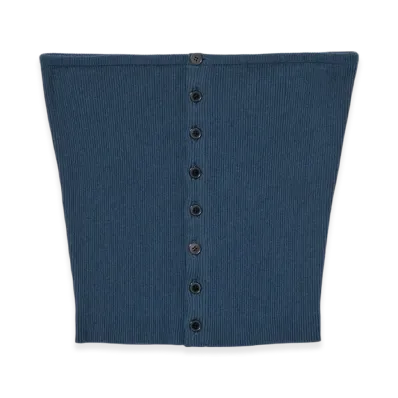 AURALEE Cotton High Gauge Rib Knit Bandeau "Navy"