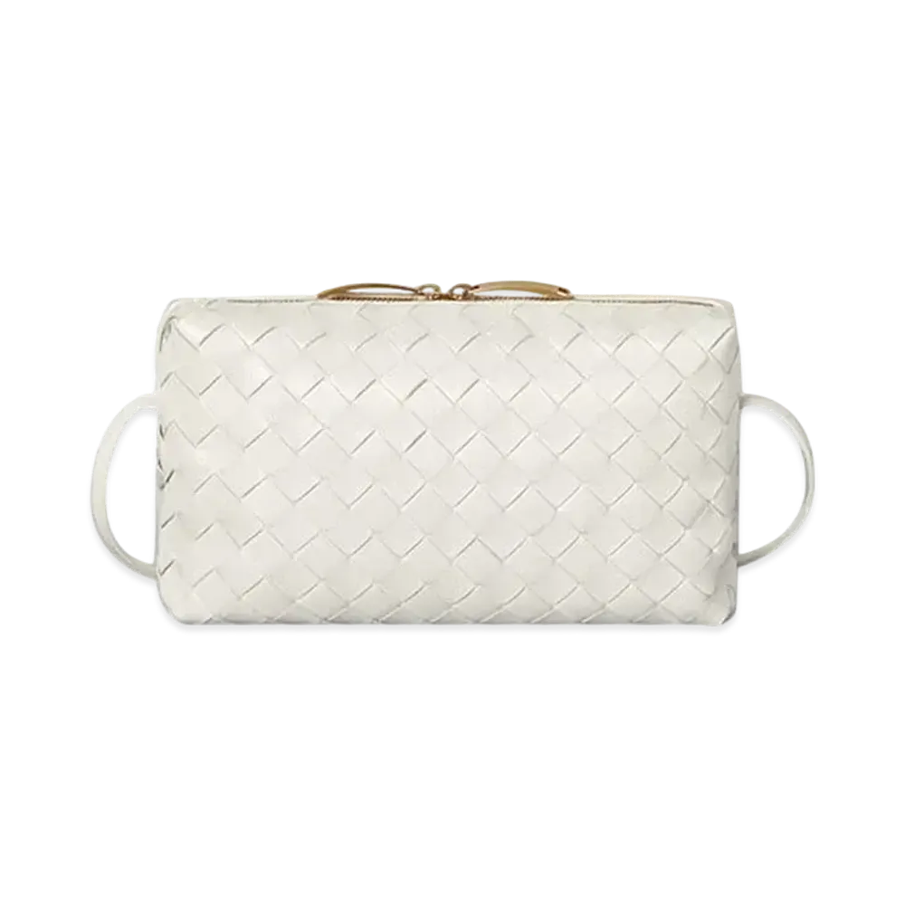 Bottega Veneta Leather Crossbody Bag "White"