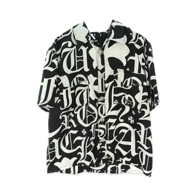 Chrome Hearts PPO The 69 Matty Boy Cross Ball Button S/S Shirt "White/Black"