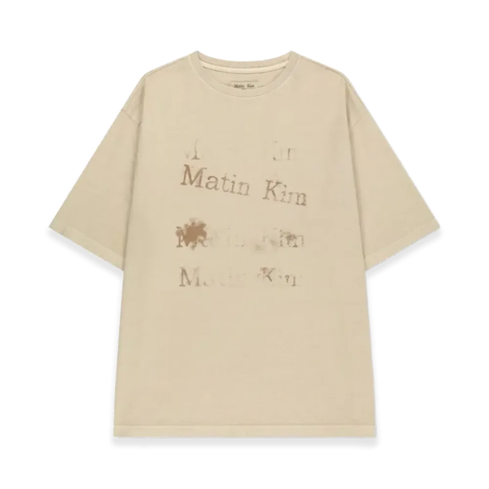 Matin Kim Pigment Graffiti Logo Top "Beige"