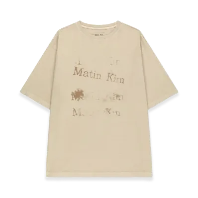 Matin Kim Pigment Graffiti Logo Top "Beige"