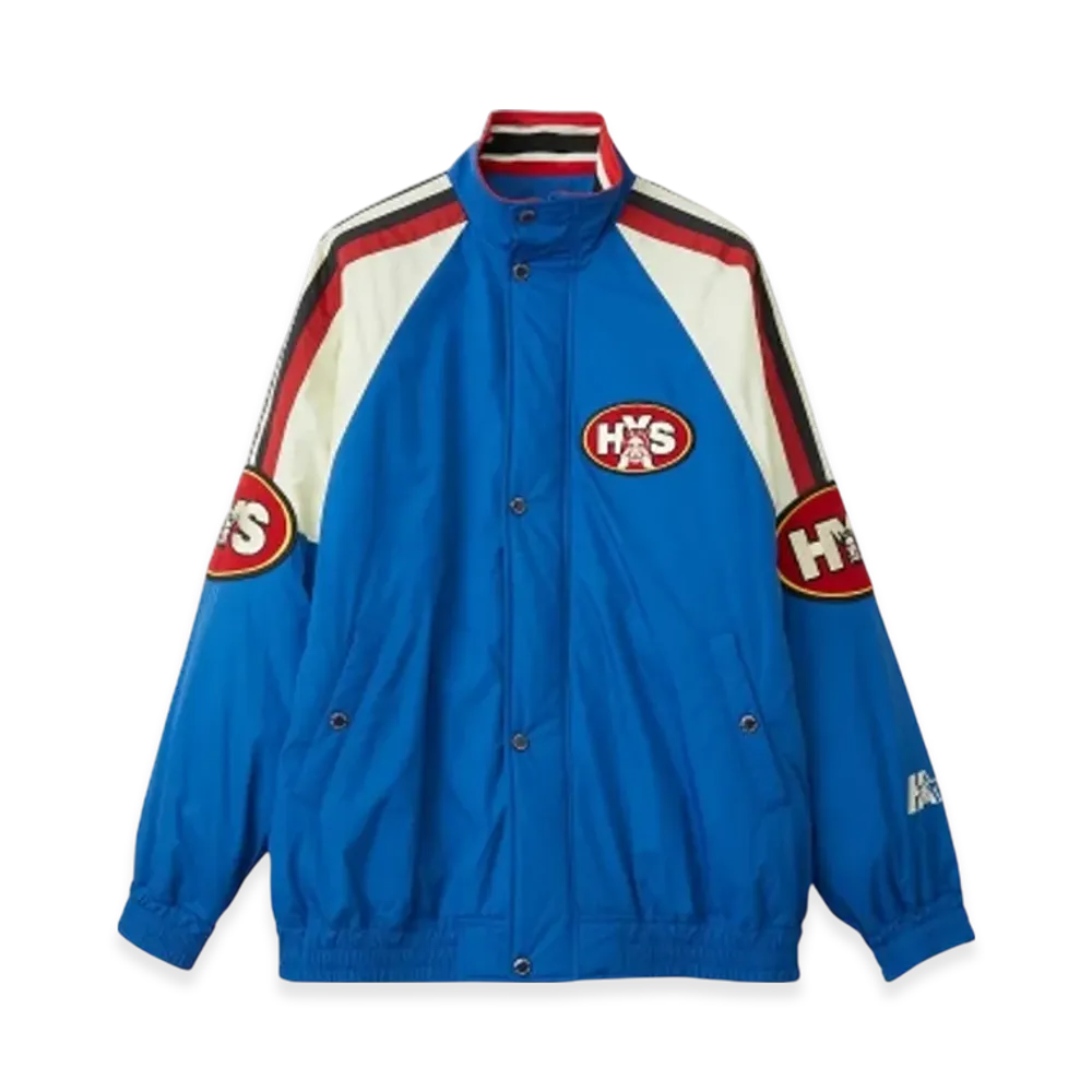 HYSTERIC GLAMOUR Evil Star Patch Stand Up Collar Jacket "Blue"