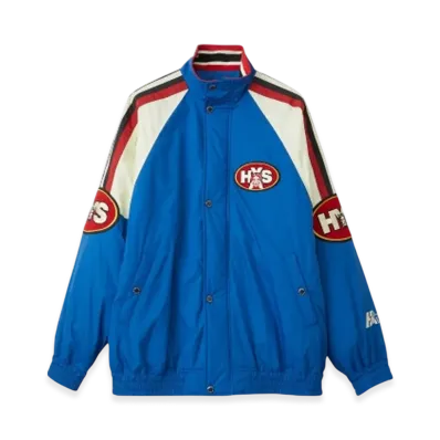 HYSTERIC GLAMOUR Evil Star Patch Stand Up Collar Jacket "Blue"