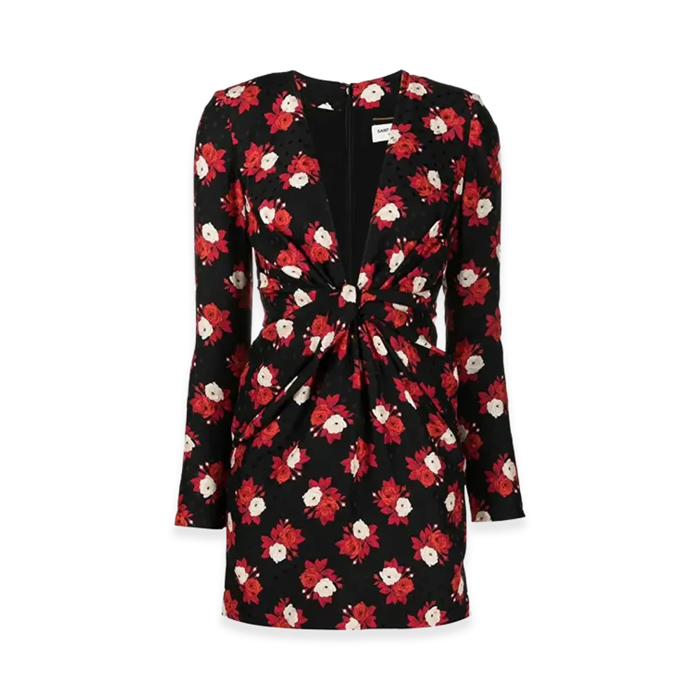 Saint Laurent Women's Dress "Black/Red"