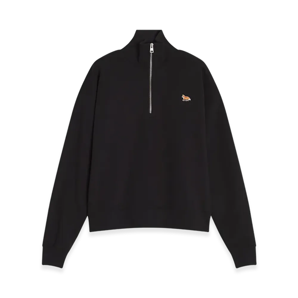 Maison Kitsune Baby Fox Half Zipped Sweatshirt "Black"
