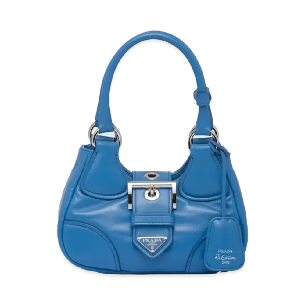 PRADA Moon Padded Nappa Leather Bag "Light Blue"