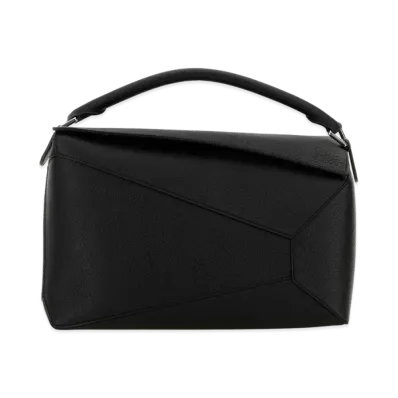 LOEWE Leather Large Puzzle Handbag "Black"