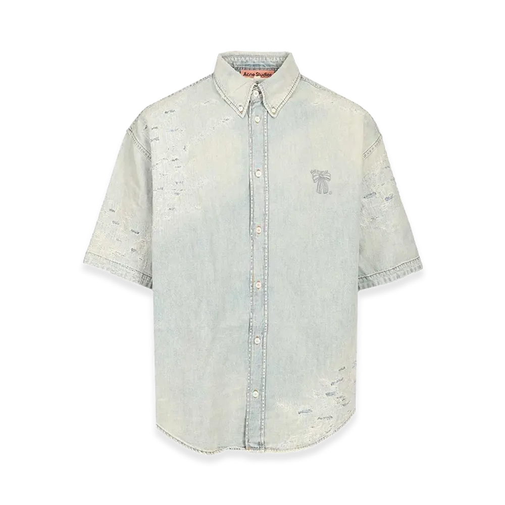 Acne Studios Denim Short Sleeve Shirt "Light Blue"