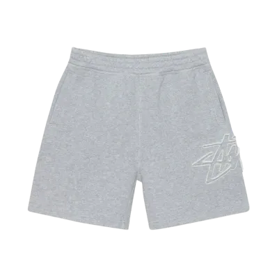 Stussy Fleece Short Tonal Applique "Gray Heather"
