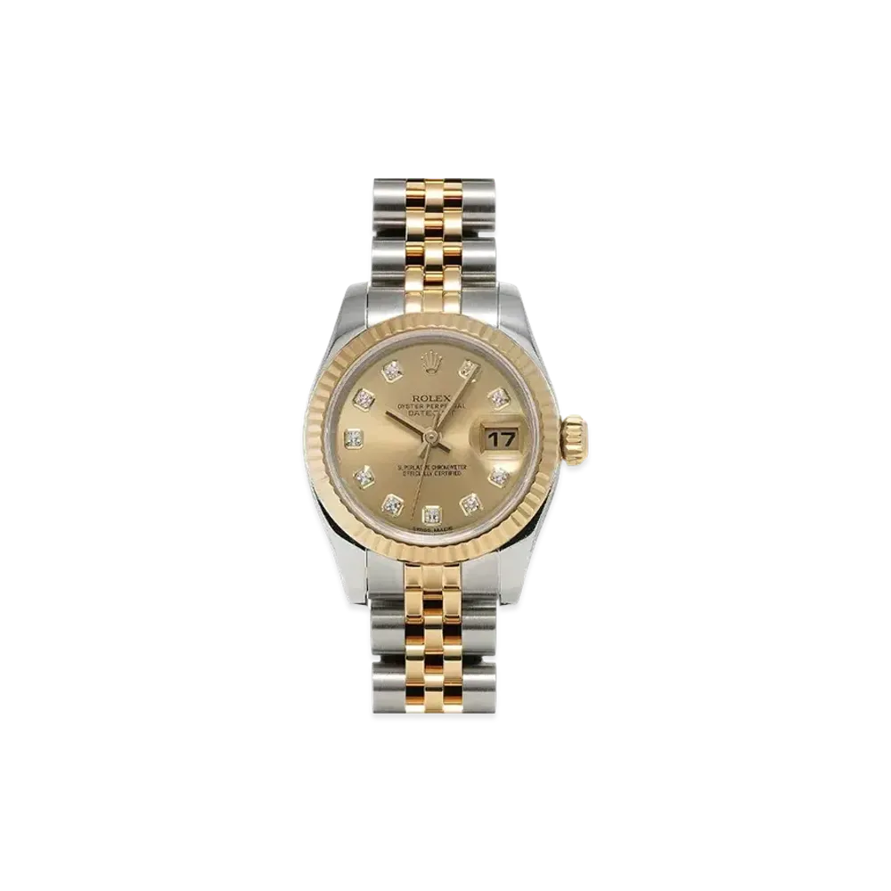 ROLEX Lady-Datejust 10P Diamonds "Champagne/Stainless Steel/Yellow Gold"