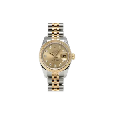 ROLEX Lady-Datejust 10P Diamonds "Champagne/Stainless Steel/Yellow Gold"
