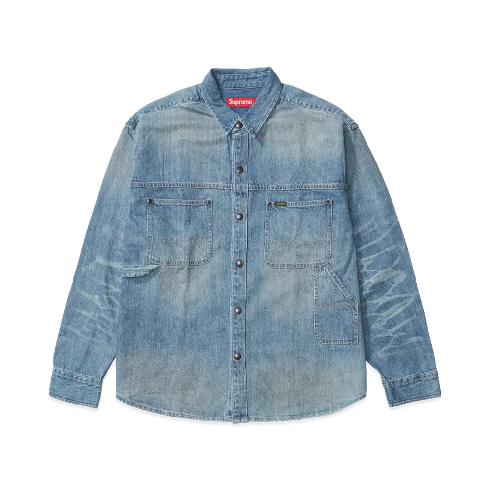 Supreme Worn Snap Painter Shirt "Denim"