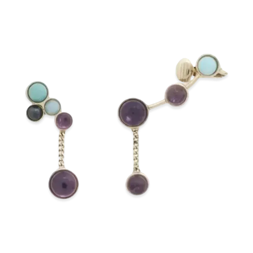 Chloe Zodiac Aquarius Earrings "Multicolour"