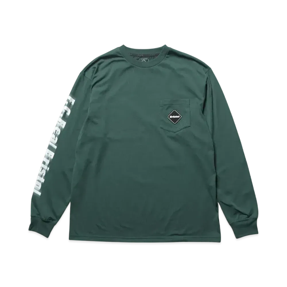 F.C.Real Bristol Blurred Logo L/S Team Pocket Tee "Green"