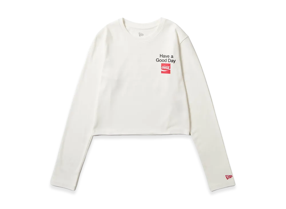 NEW ERA x Coca-Cola x Kosuke Kawamura Women's L/S Cropped Tee Many Hearts "Off White"