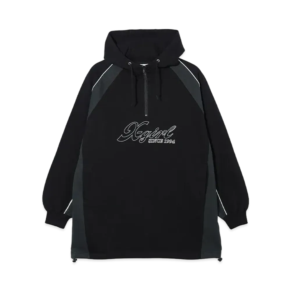 X-Girl Paneled Sweat Anorak Dress "Black"