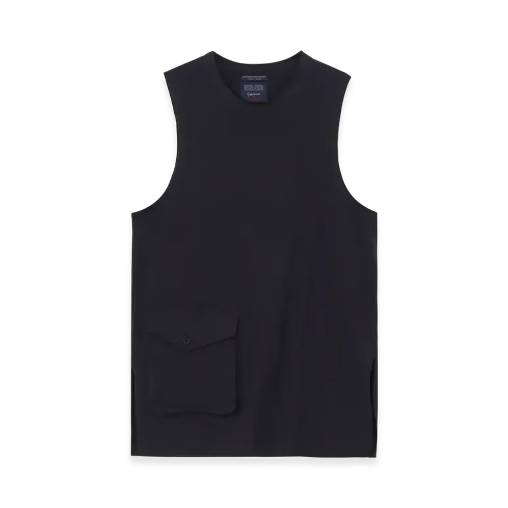 Yohji Yamamoto POUR HOMME Regulation Jersey Relaxed Fit Vest "Navy"