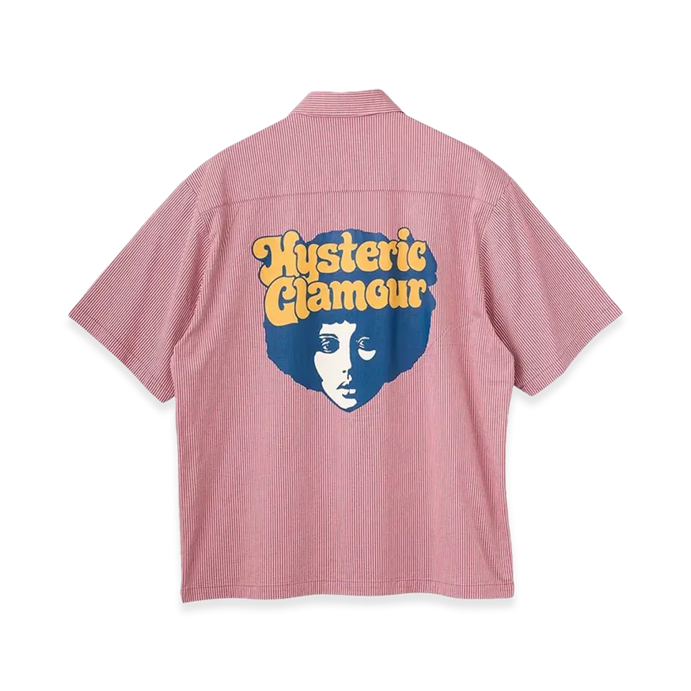 HYSTERIC GLAMOUR Afro Girl Engineer Shirt "Pink"
