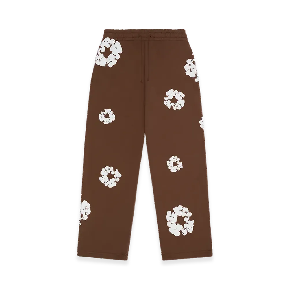 DENIM TEARS Cotton Wreath Baggy Sweatpants "Brown"
