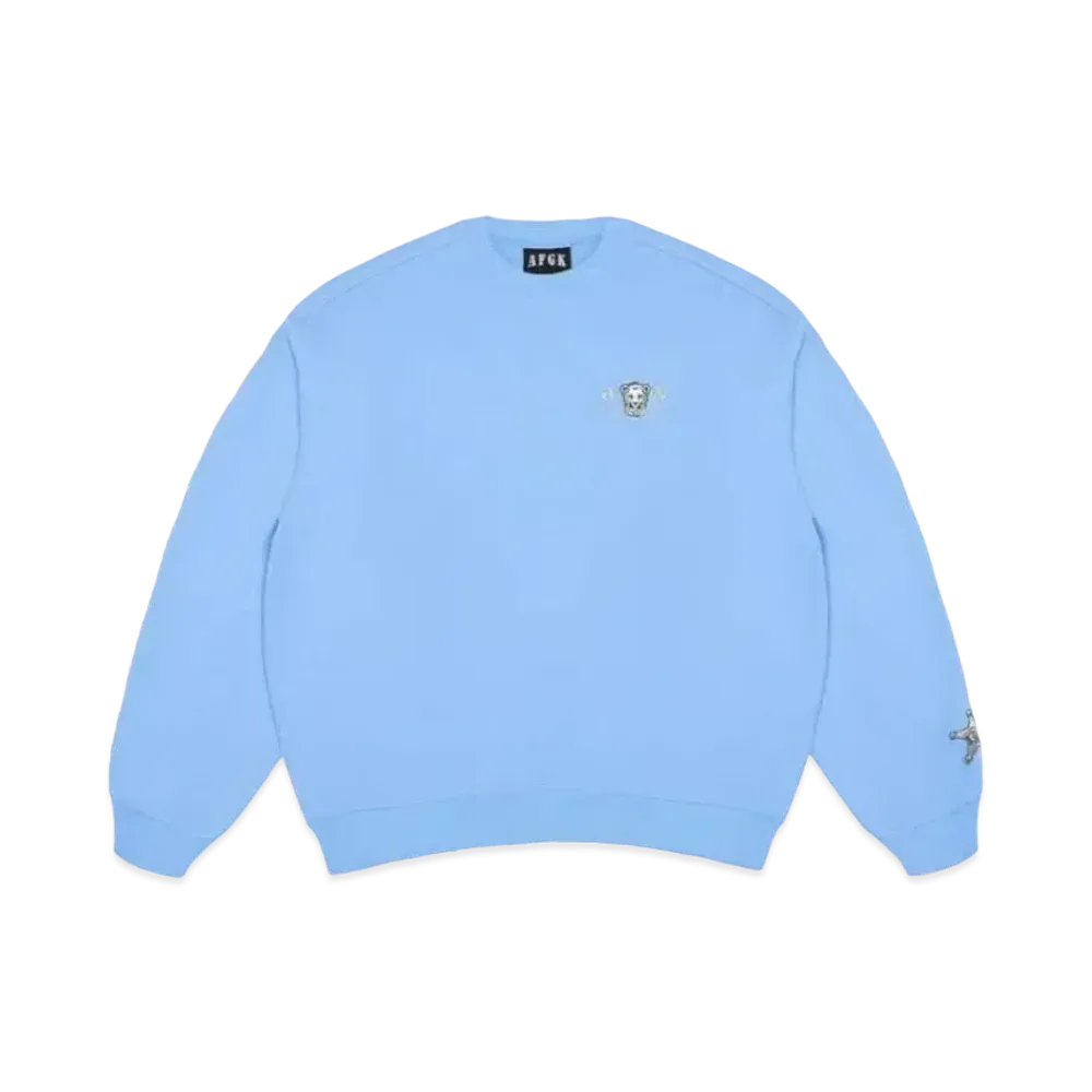 A FEW GOOD KIDS Lion Logo Crew Sweat "Light Blue"