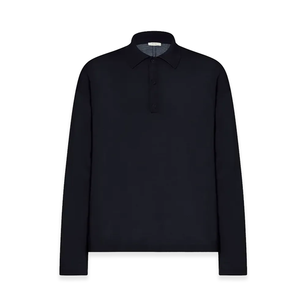 The Row Djon Wool Polo "Navy"