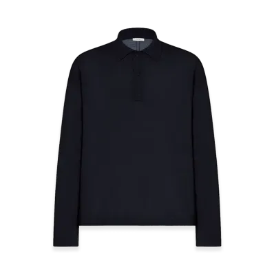 The Row Djon Wool Polo "Navy"