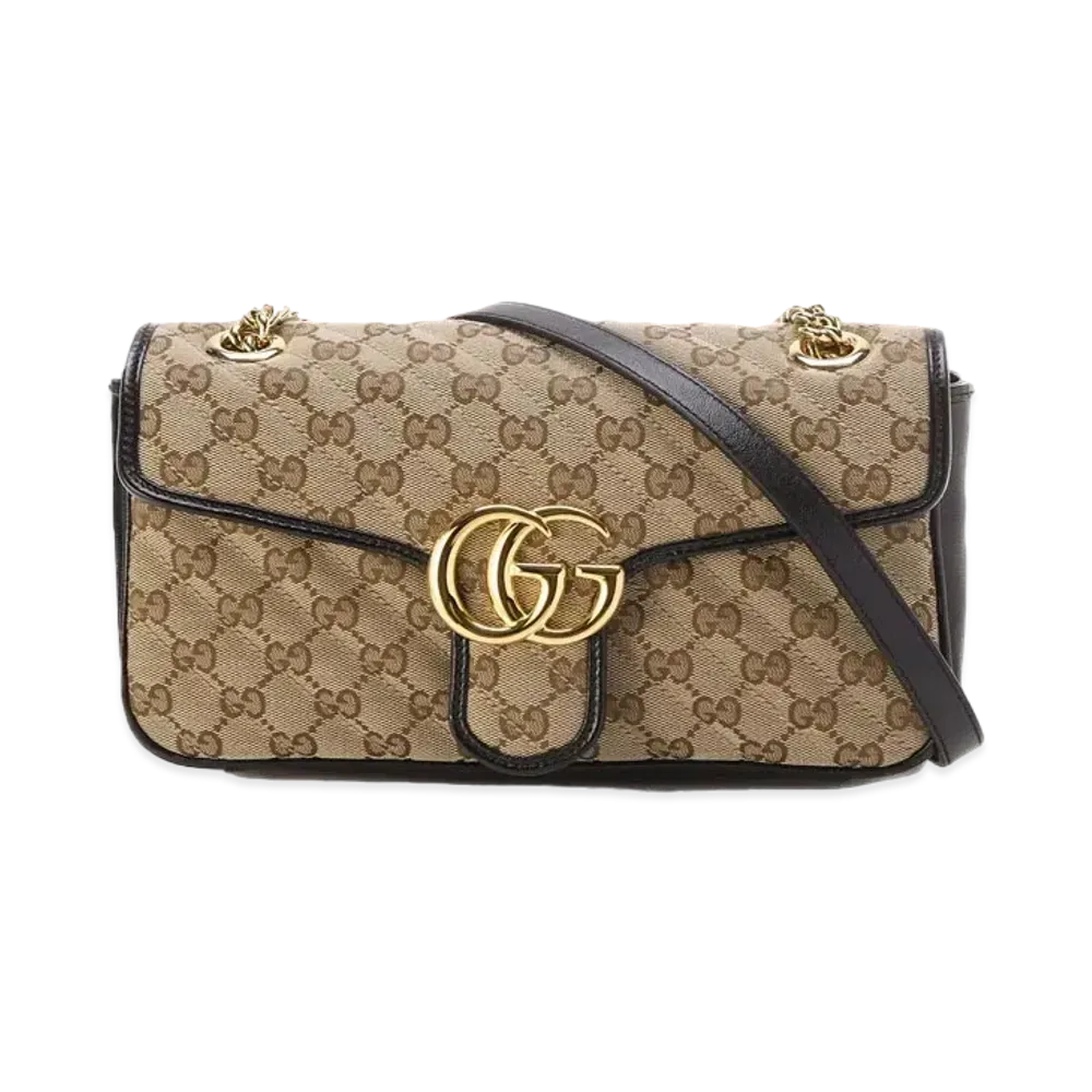 GUCCI GG Marmont Small Shoulder Bag "Beige"