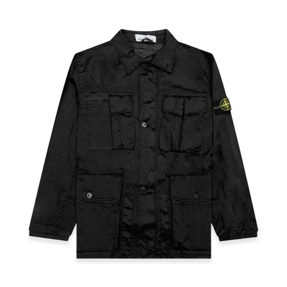 Stone Island 41620 Nylon Metal Watro-TC in Econyl Regenerated Nylon Field Jacket Bottle - 23SS "Black"