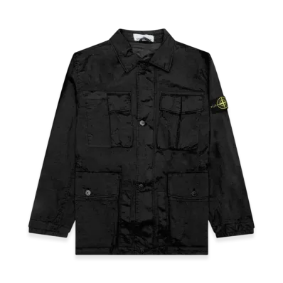Stone Island 41620 Nylon Metal Watro-TC in Econyl Regenerated Nylon Field Jacket Bottle - 23SS "Black"