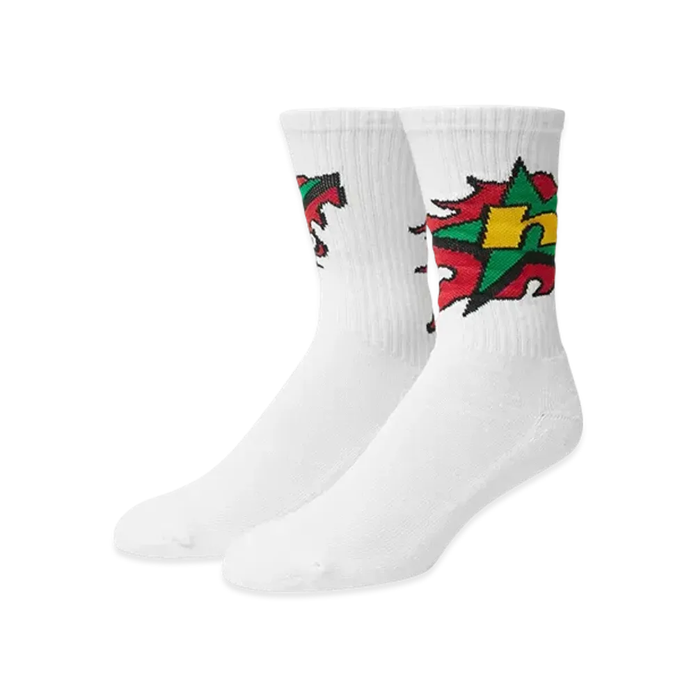 HUF Summer 25 H Bit Crew Socks "White"