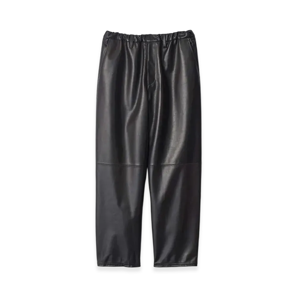 ssstein Sheep Leather Easy Trousers "Black"