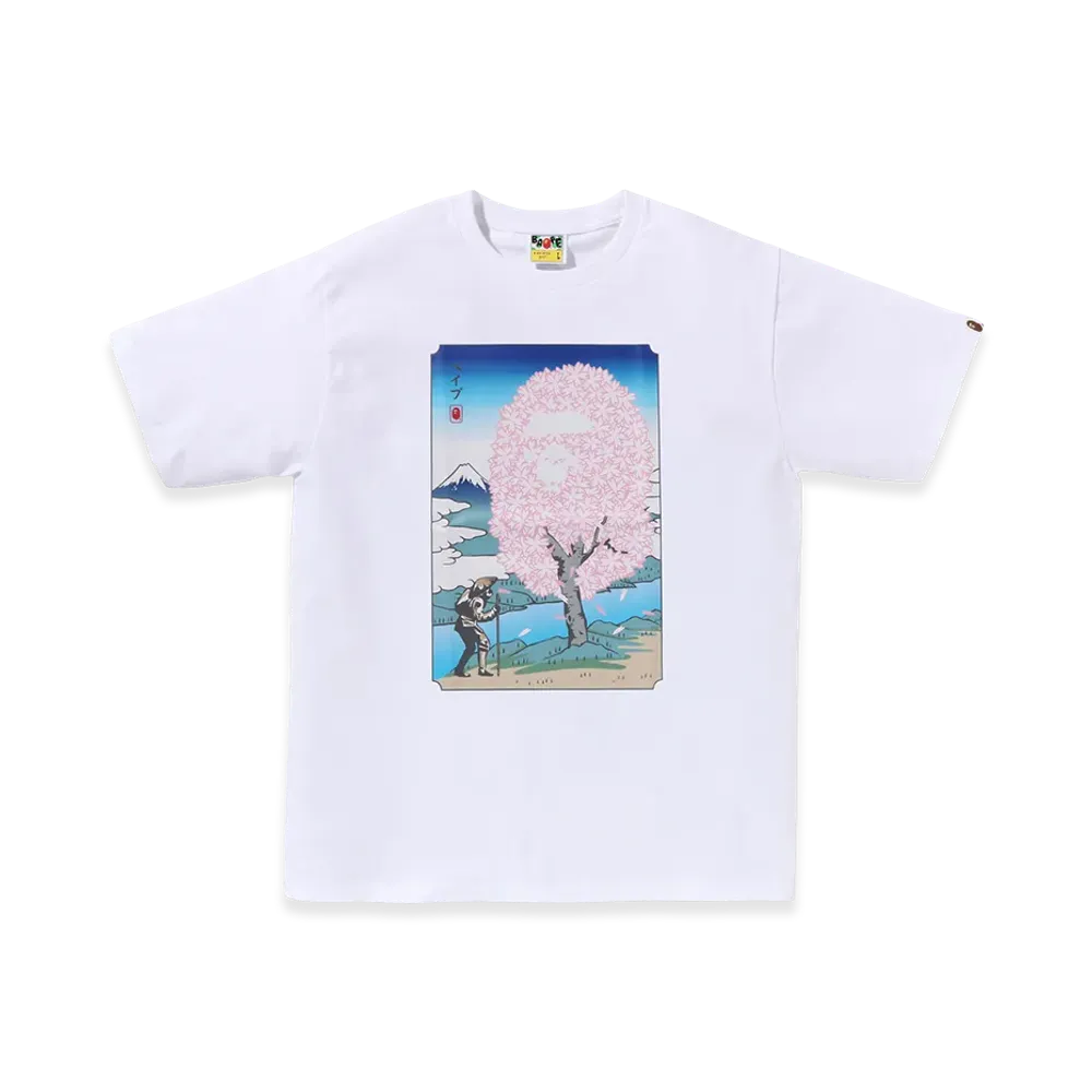 A BATHING APE Japan Sakura Tee "White"