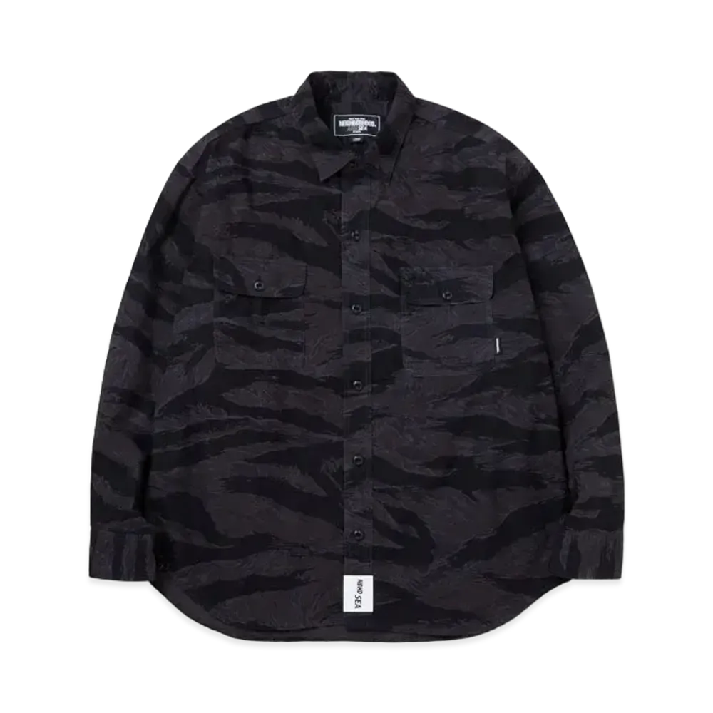 WIND AND SEA x NEIGHBORHOOD Tiger Camo Shirt LS "Black"