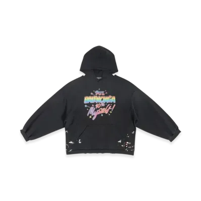 BALENCIAGA Women's 90/10 Small Fit Hoodie "Black"