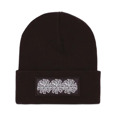 Fucking Awesome Three Spiral Edge Stitch Beanie "Black"