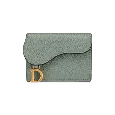 Dior Saddle Compact Wallet "Gray"