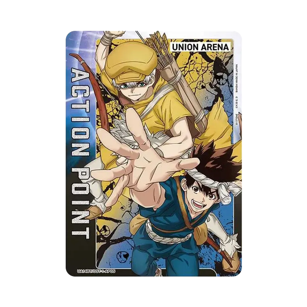 アクションポイントカード (羽京&クロム)  [UA14BT-DST-1-AP05](ブースターパック「Dr.STONE」)