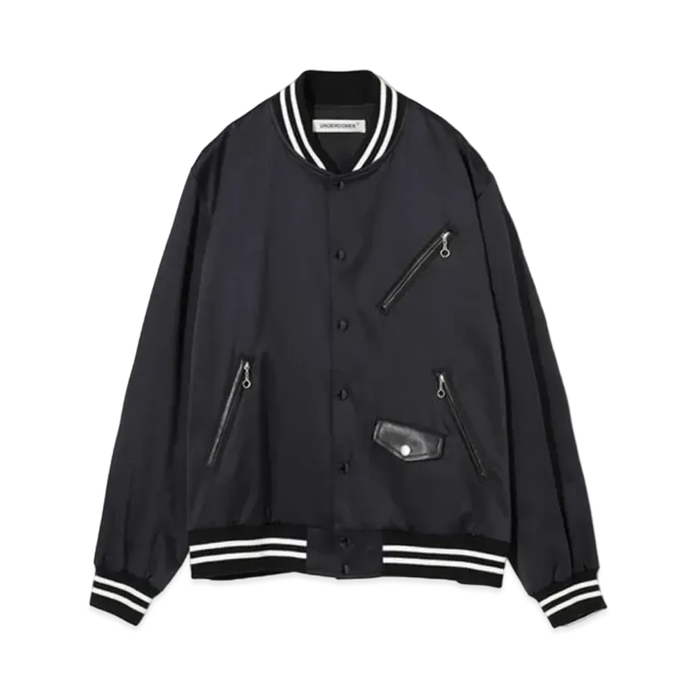 UNDERCOVER Satin Stadium Jacket "Black"
